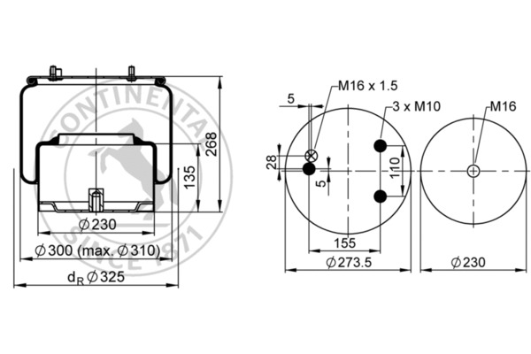 Contitech Air Spring Veerbalg 836 M K1