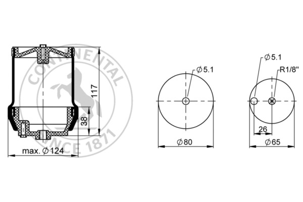 Contitech Air Spring Veerbalg 864 Z