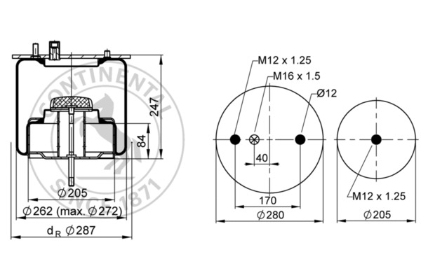 Contitech Air Spring Veerbalg 884 N P04