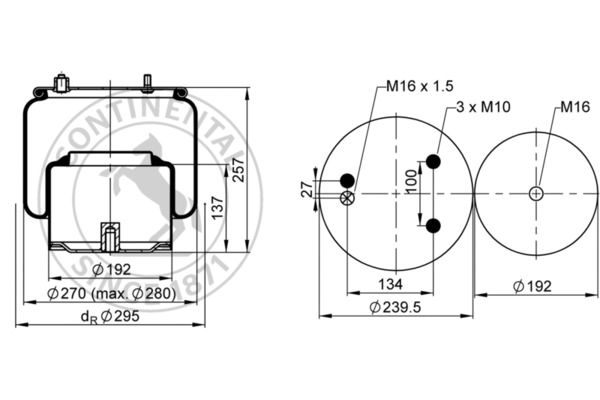 Contitech Air Spring Veerbalg 887 M K1