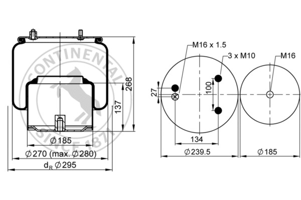 Contitech Air Spring Veerbalg 887 M K4