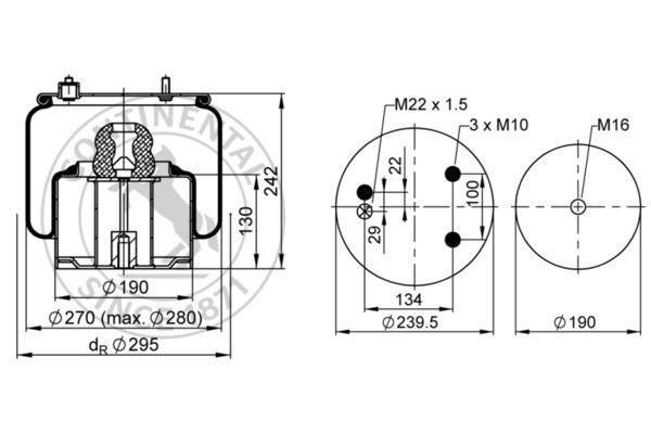 Contitech Air Spring Veerbalg 887 N P03