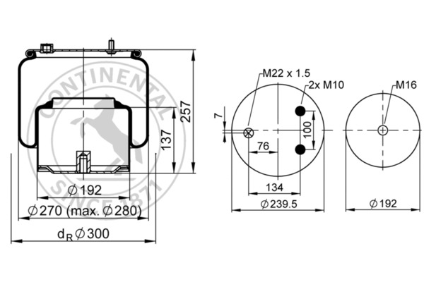 Contitech Air Spring Veerbalg 887 N P06