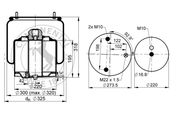 Contitech Air Spring Veerbalg 899 N P03 R