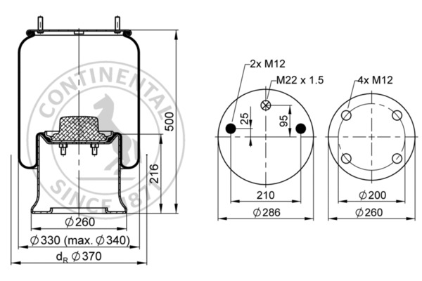 Contitech Air Spring Veerbalg 912 N P01