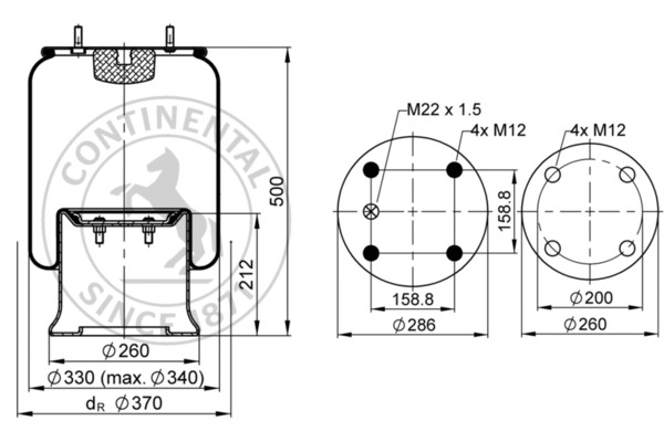 Contitech Air Spring Veerbalg 912 N P02