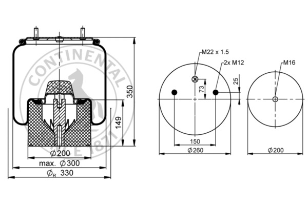 Contitech Air Spring Veerbalg 940 MB P01