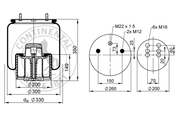 Contitech Air Spring Veerbalg 940 MB P30