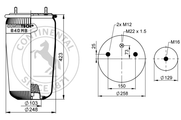 Contitech Air Spring Veerbalg 940 MB