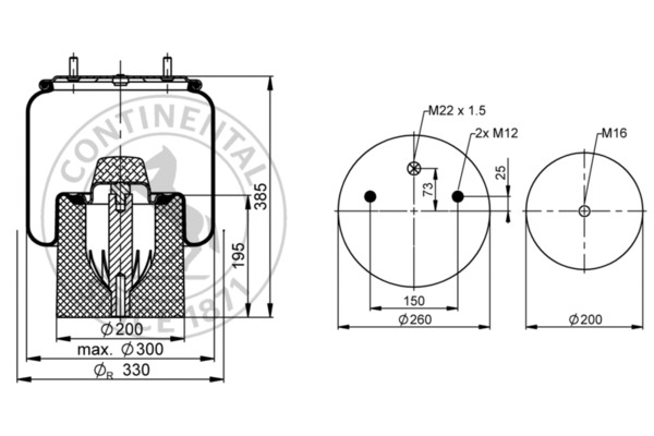 Contitech Air Spring Veerbalg 941 MB P01