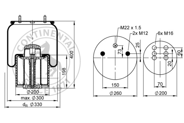 Contitech Air Spring Veerbalg 941 MB P30