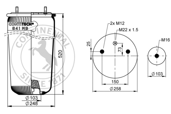 Contitech Air Spring Veerbalg 941 MB