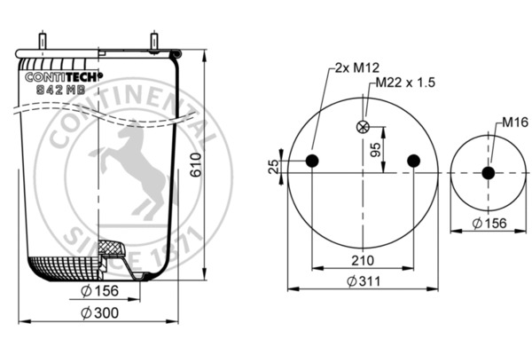 Contitech Air Spring Veerbalg 942 MB