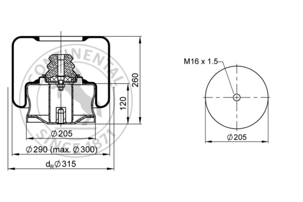 Contitech Air Spring Veerbalg 946 N P01
