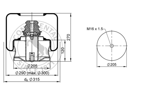 Contitech Air Spring Veerbalg 946 N P02
