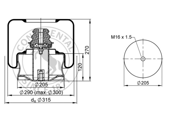 Contitech Air Spring Veerbalg 946 N P03