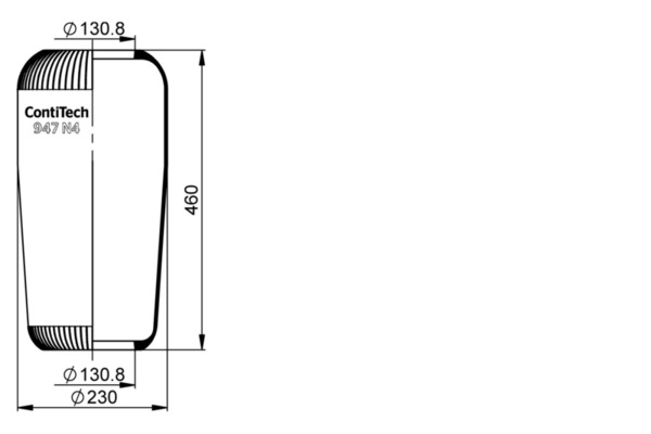 Contitech Air Spring Veerbalg, luchtvering 947 N4