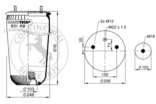 Contitech Air Spring Veerbalg 951 MB