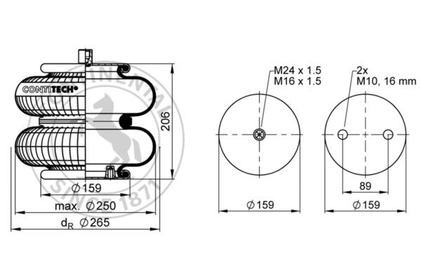 Contitech Air Spring Veerbalg FD 200-19 P02