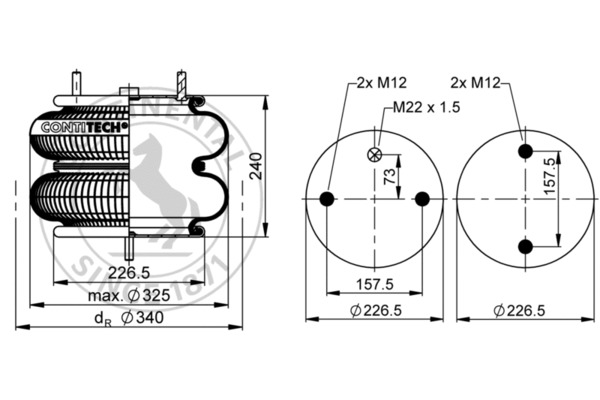 Contitech Air Spring Veerbalg FD 330-22 P06