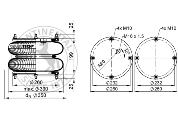 Contitech Air Spring Veerbalg FD 412-18 P01