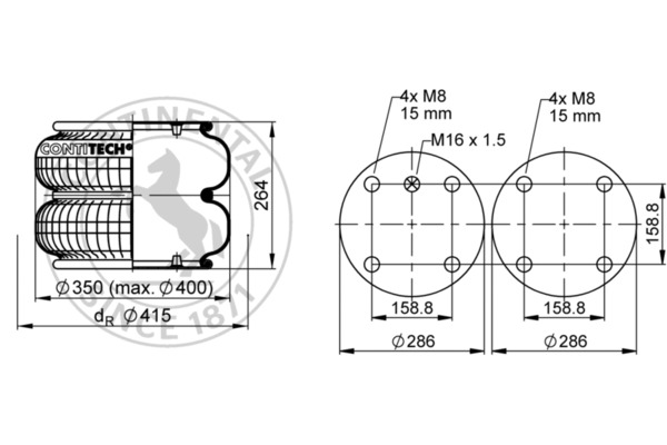 Contitech Air Spring Veerbalg FD 530-30 P03