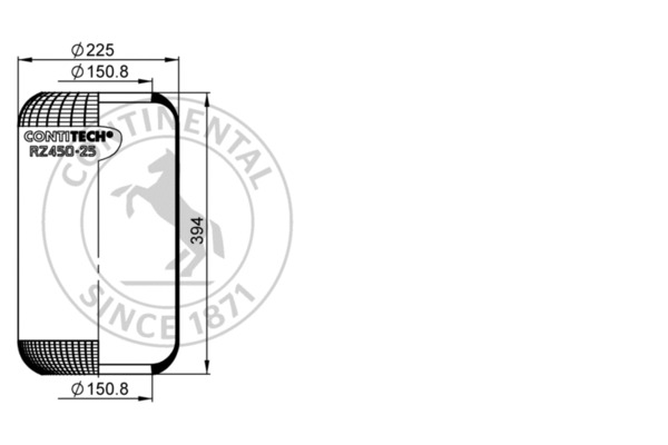 Contitech Air Spring Veerbalg RZ 450-25