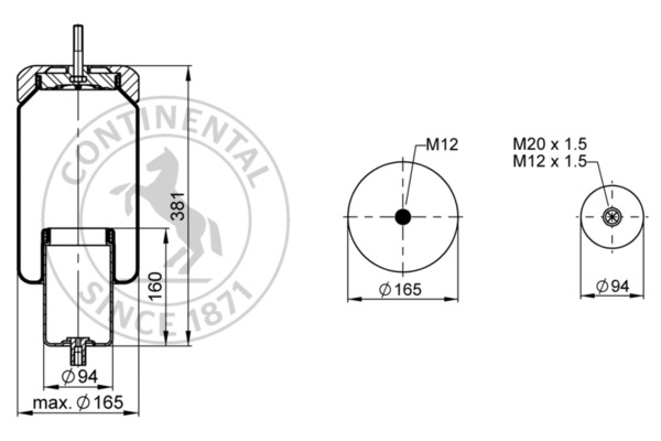 Contitech Air Spring Veerbalg SZ 130-25 P04