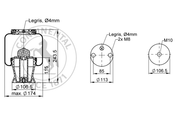 Contitech Air Spring Veerbalg SZ 135-19 P02
