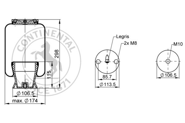 Contitech Air Spring Veerbalg SZ 135-23