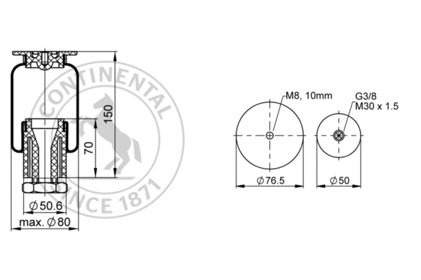 Contitech Air Spring Veerbalg SZ 35-11