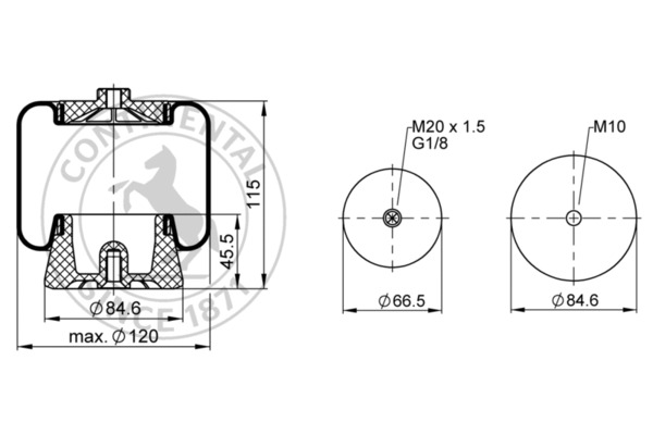 Contitech Air Spring Veerbalg SZ 45- 8 P01