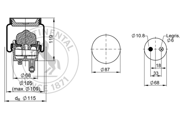 Contitech Air Spring Veerbalg SZ 50- 9 P02