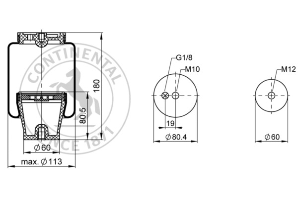 Contitech Air Spring Veerbalg SZ 55-20 P01