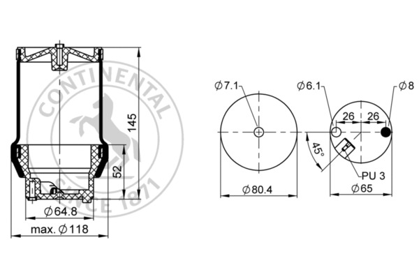 Contitech Air Spring Veerbalg SZ 59-8 LS