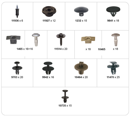 Assortiment, bevestigingsmiddelen Restagraf 27