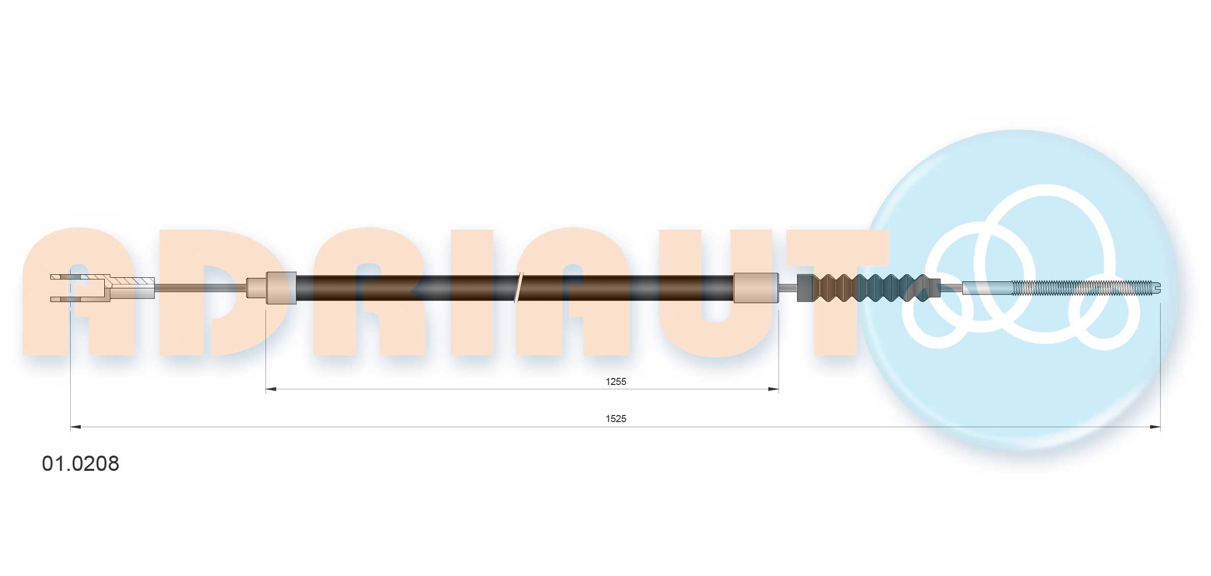 Handremkabel Adriauto 01.0208