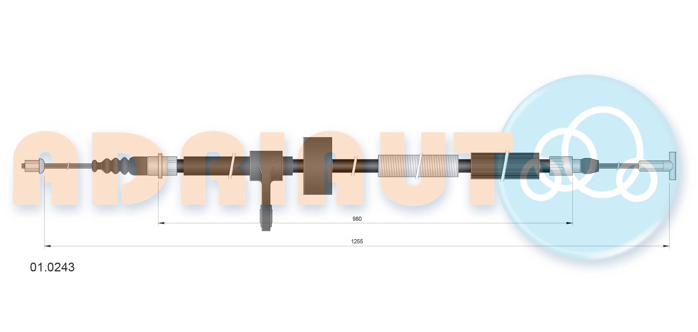 Handremkabel Adriauto 01.0243