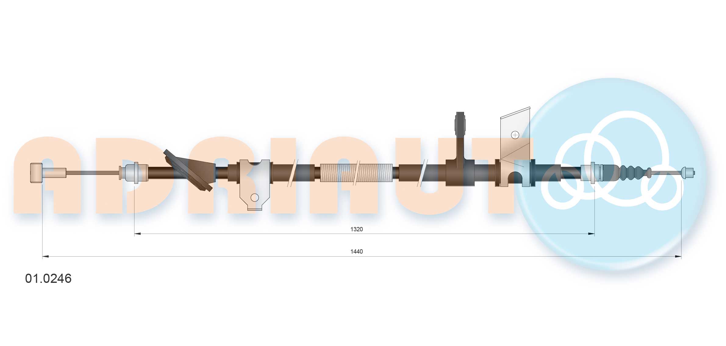 Handremkabel Adriauto 01.0246