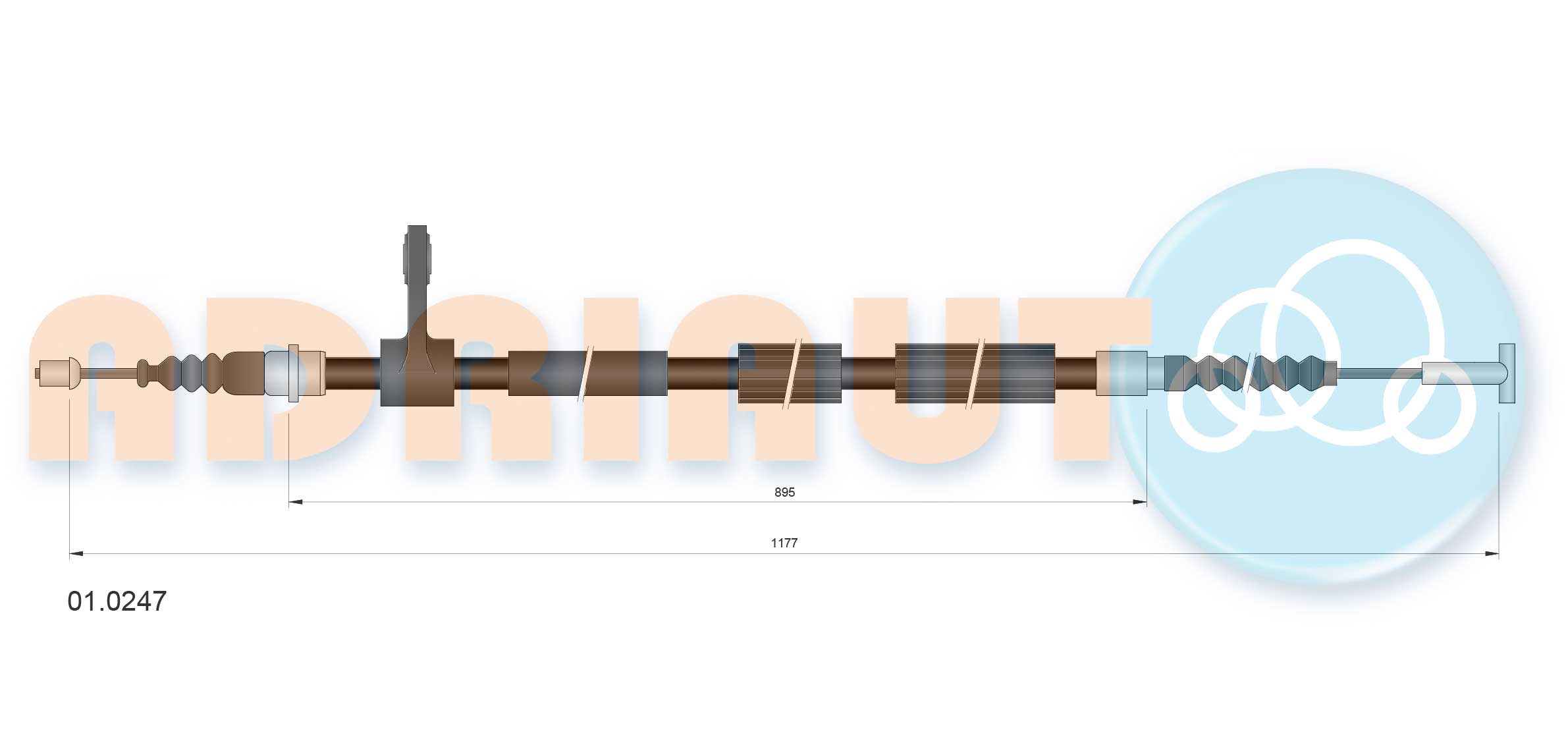 Handremkabel Adriauto 01.0247