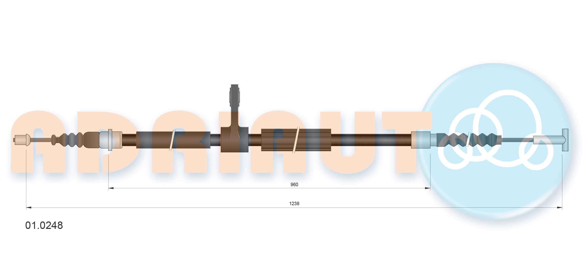 Handremkabel Adriauto 01.0248
