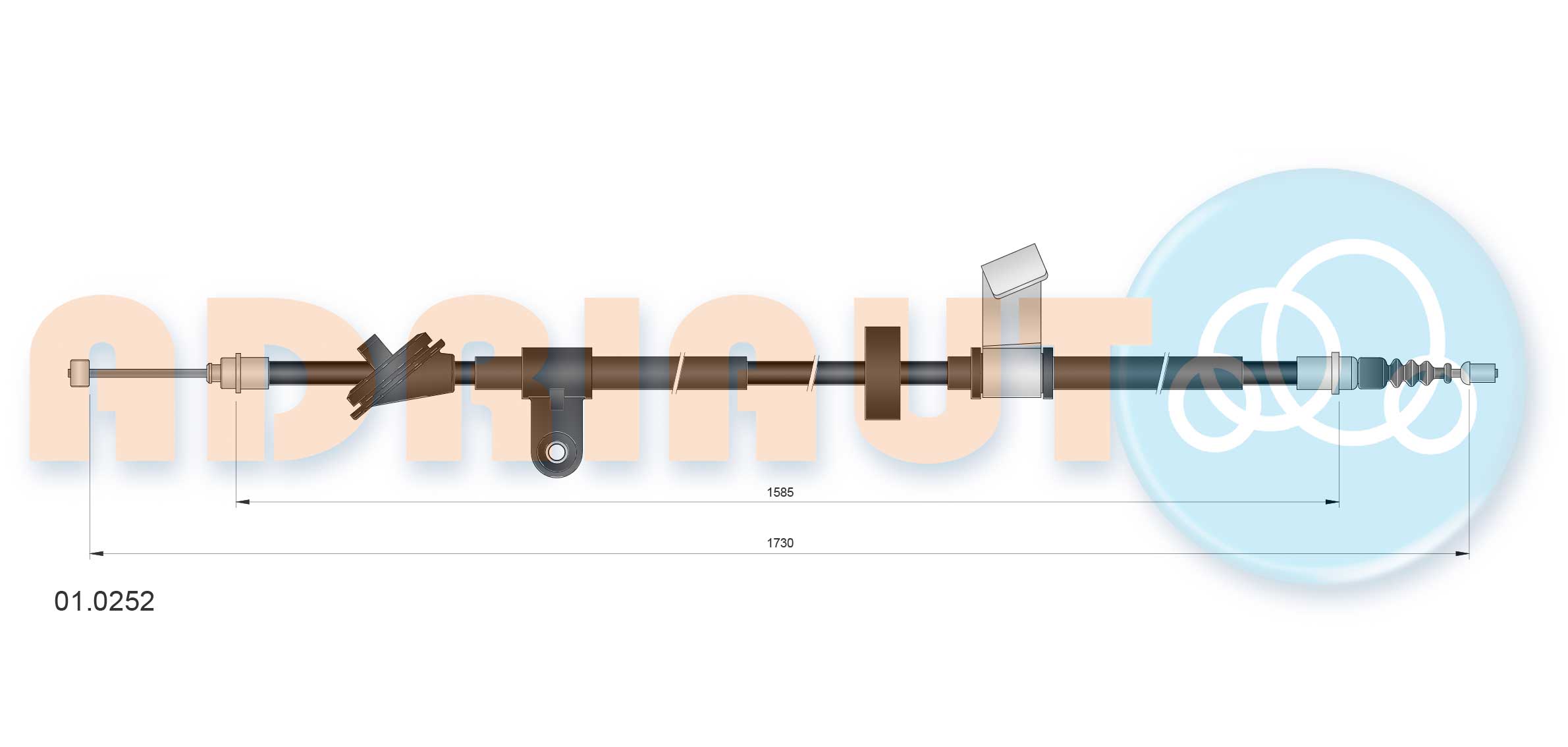 Handremkabel Adriauto 01.0252