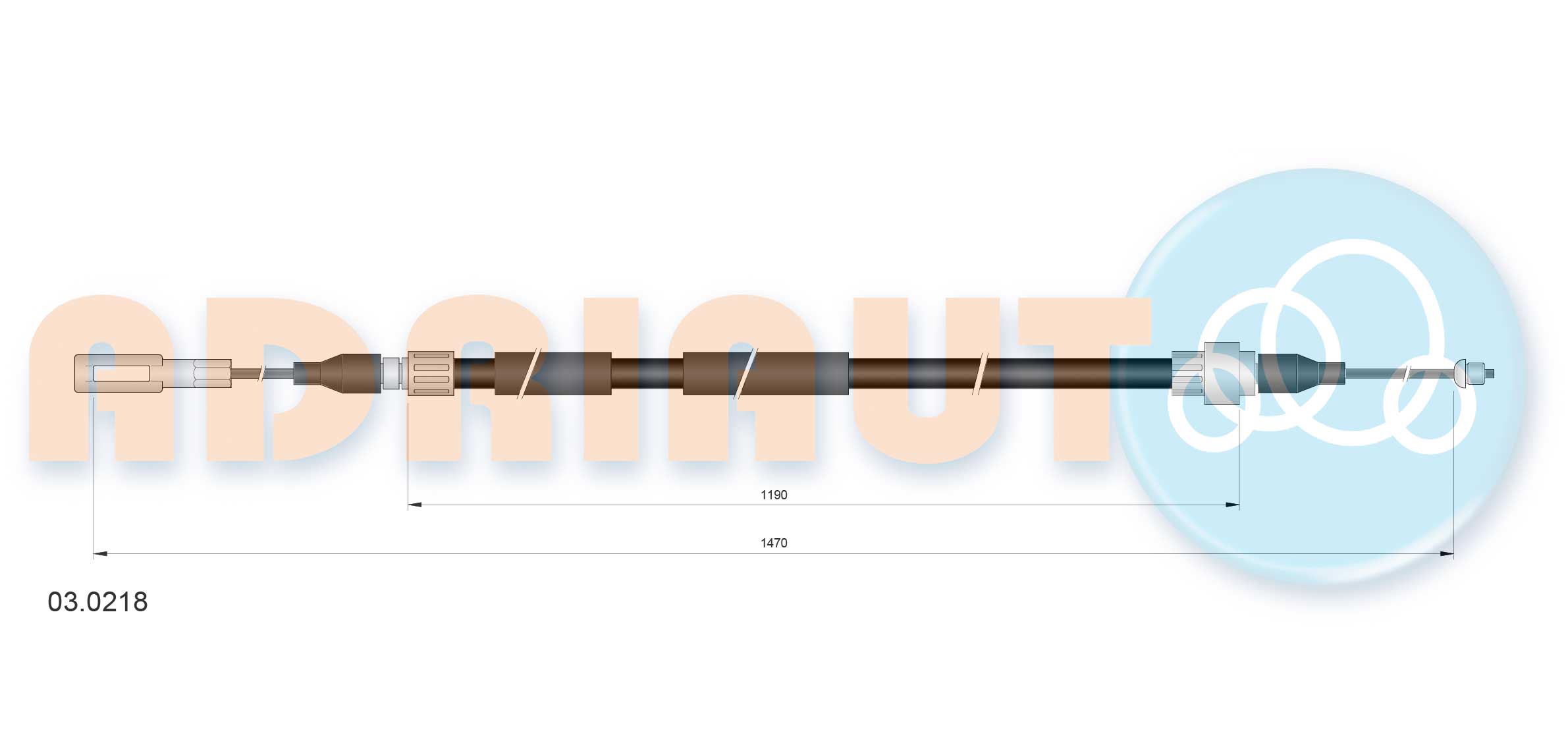 Handremkabel Adriauto 03.0218