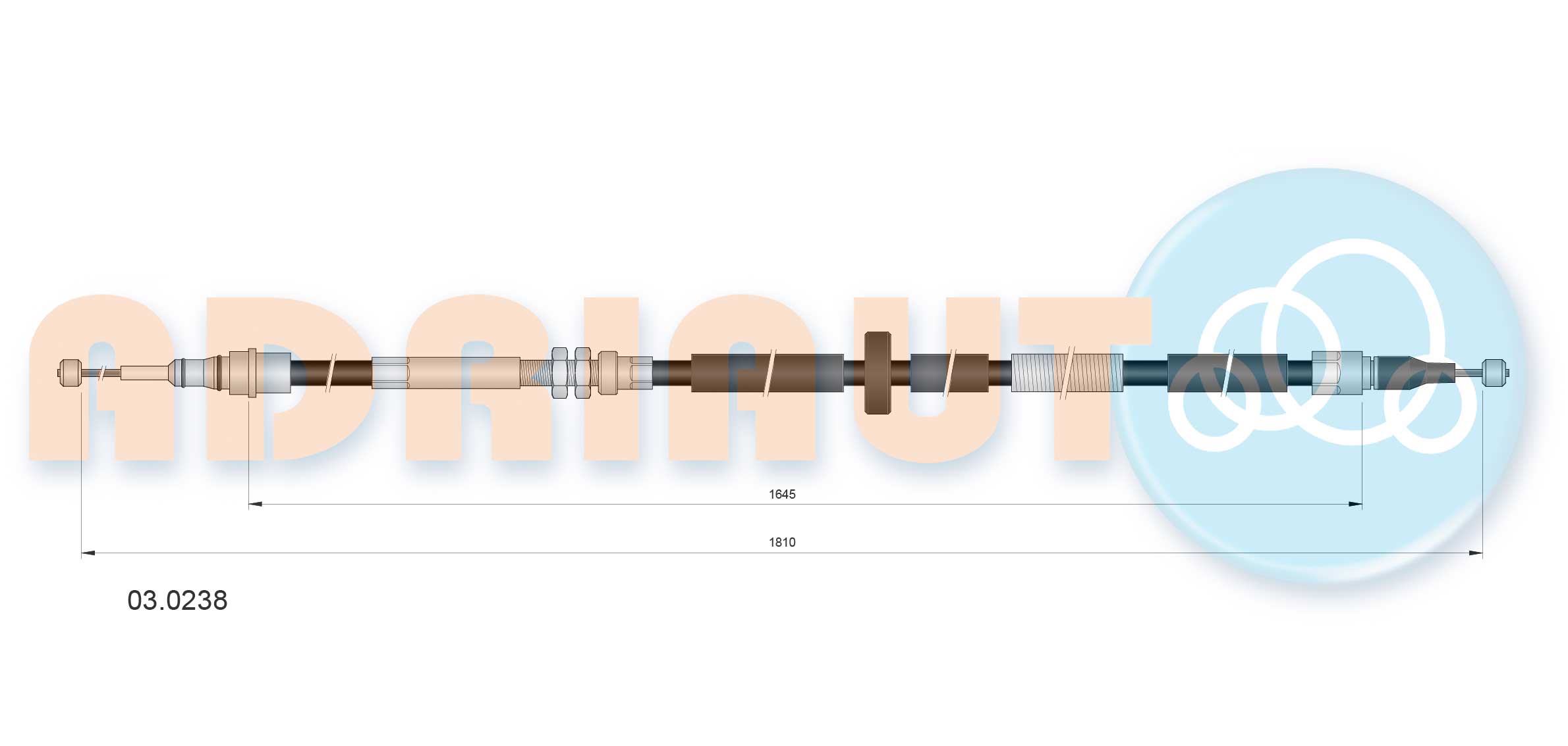 Handremkabel Adriauto 03.0238
