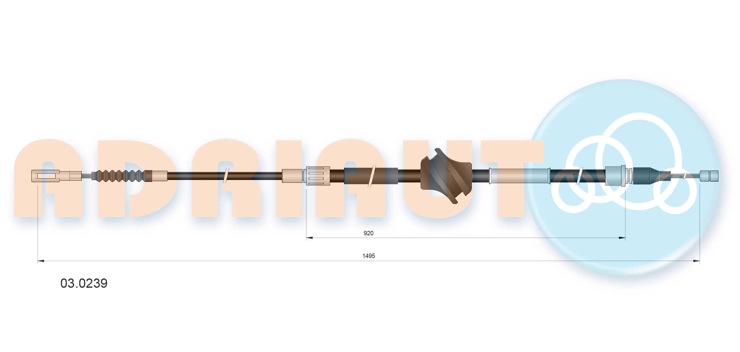Handremkabel Adriauto 03.0239
