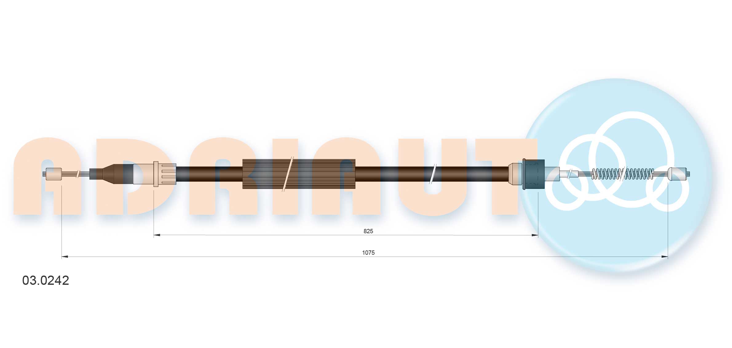 Handremkabel Adriauto 03.0242