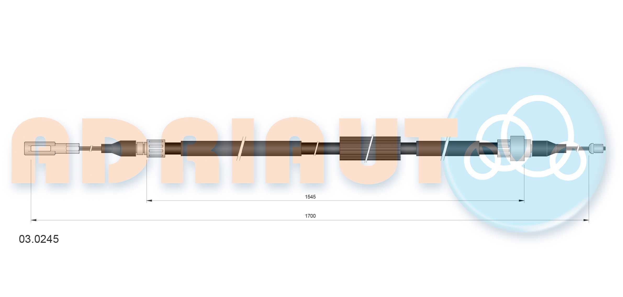 Handremkabel Adriauto 03.0245