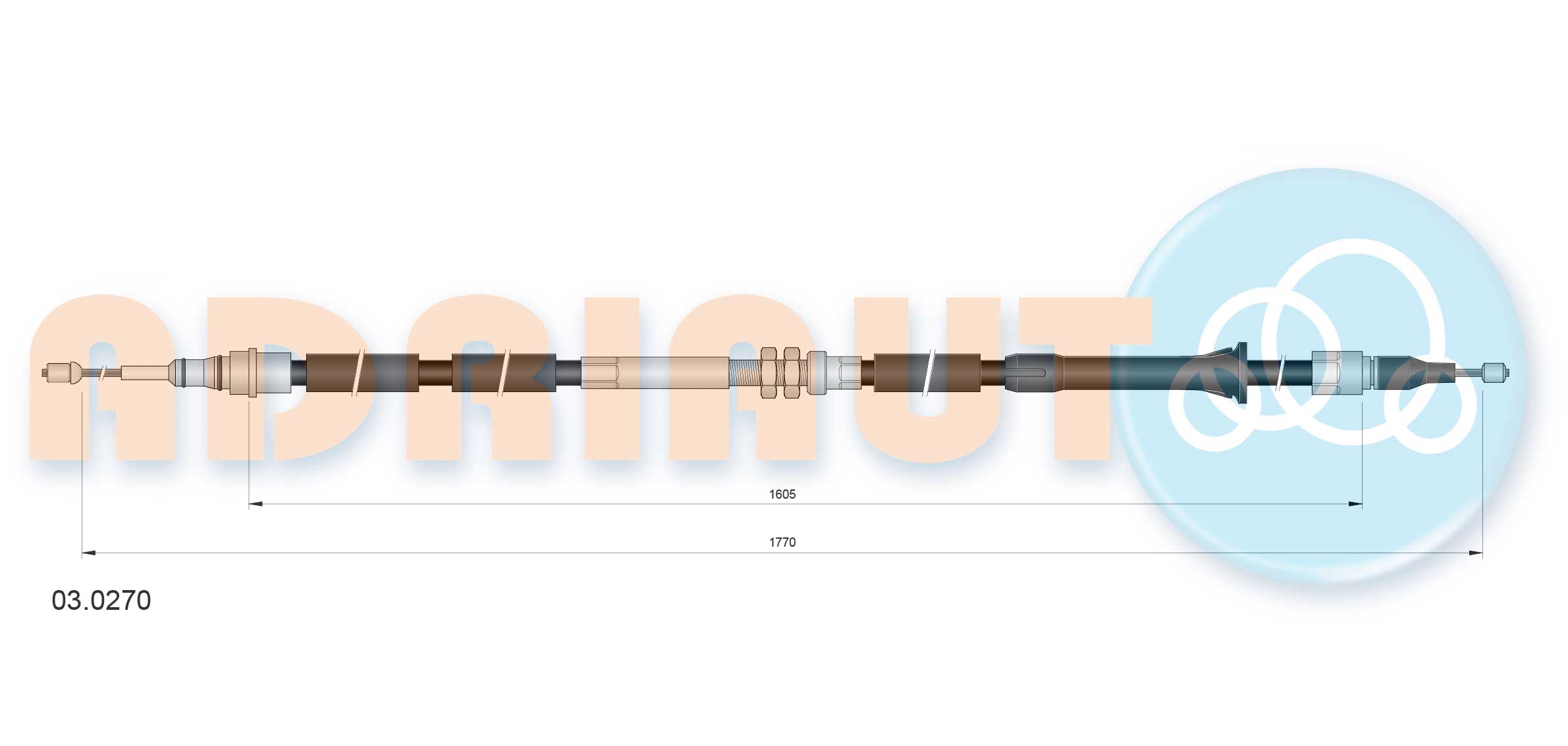 Handremkabel Adriauto 03.0270