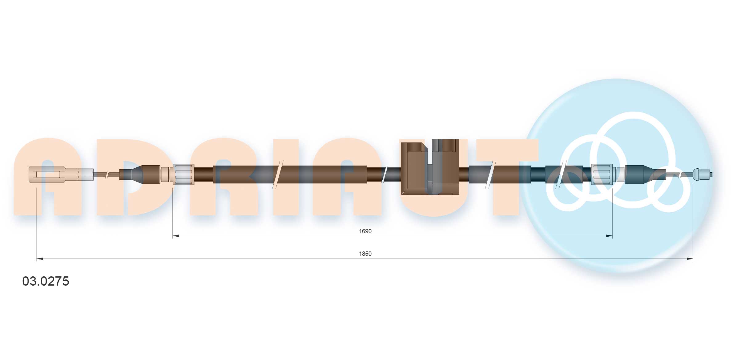 Handremkabel Adriauto 03.0275