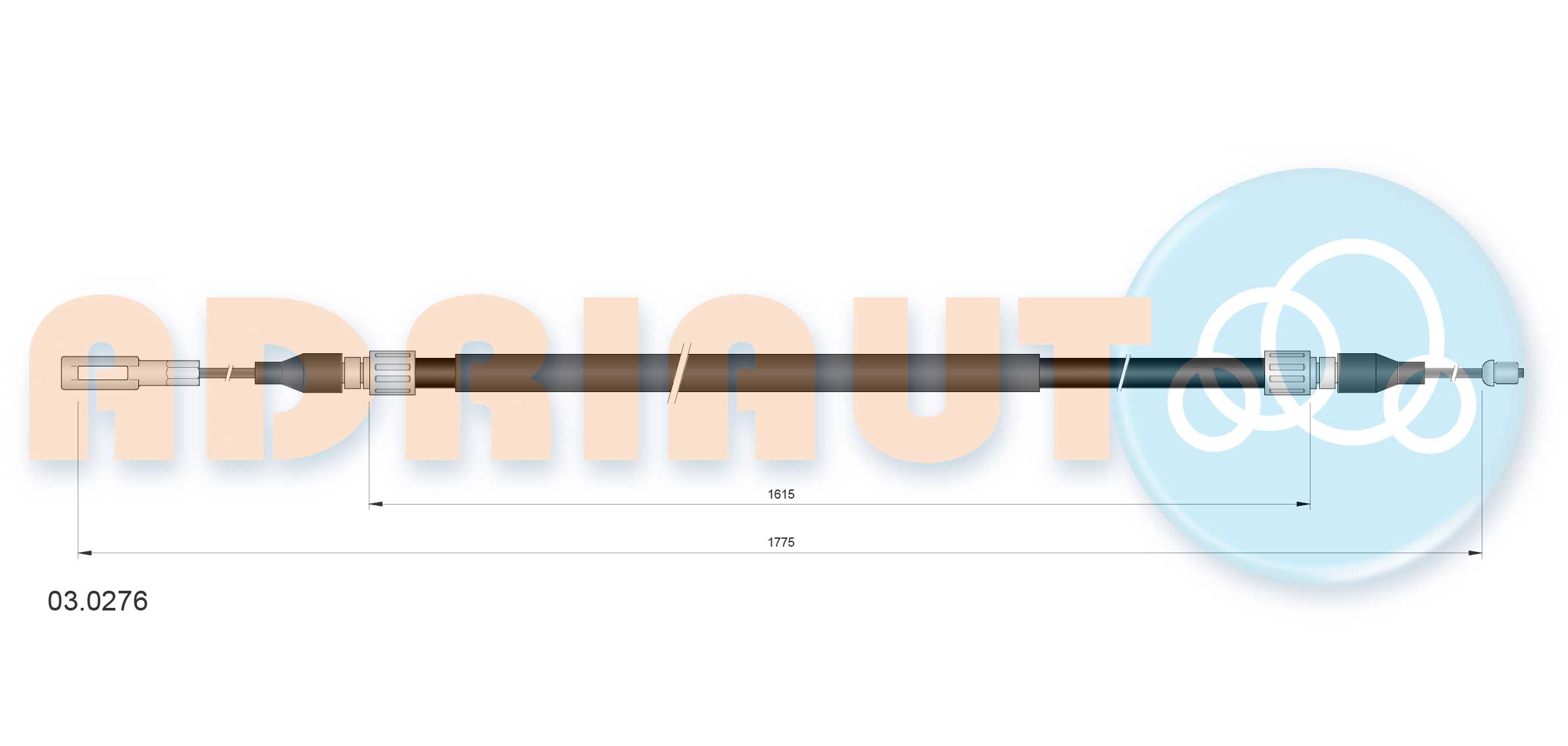 Handremkabel Adriauto 03.0276